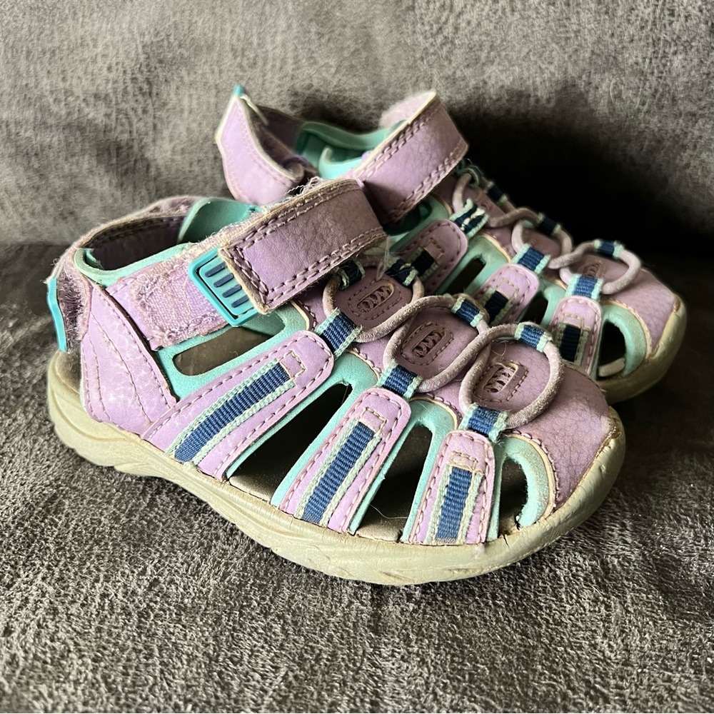 Toddler Purple and Teal Sandals